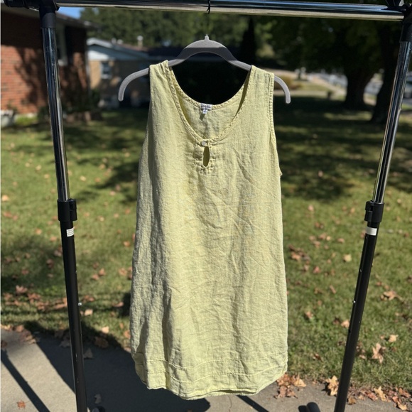 Subtle Tones Linen Sleeveless Dress – Size 2 (M/L) - Picture 1 of 3